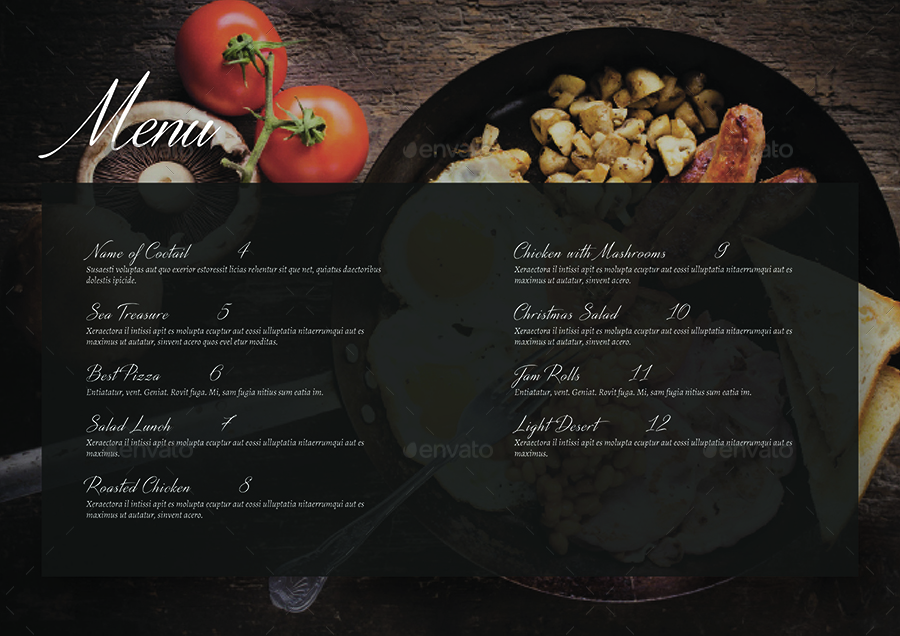 CookBook/Restaurant Menu Template, Print Templates GraphicRiver